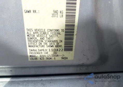 2018 Nissan Altima 2.5 S из США, поврежденный, VIN 1N4AL3AP6JC110422